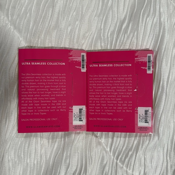 Glam Seamless tape-in 16” hair extensions blonde New in package- 20 total - Picture 4 of 5